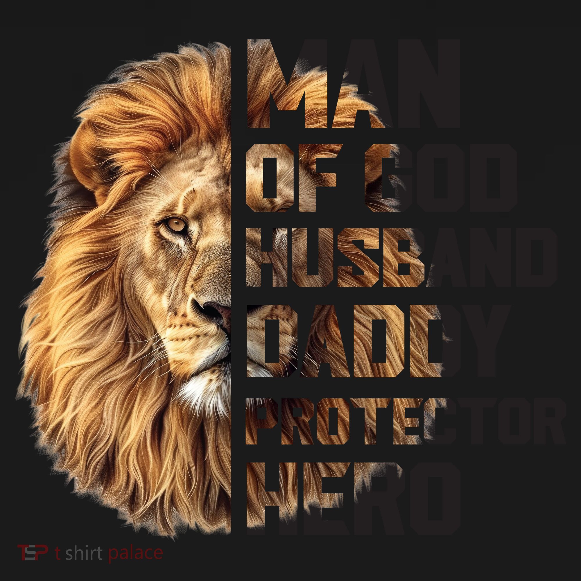Man Of God Husband Daddy Protector Hero Dad Lion Father's Day Mousepad