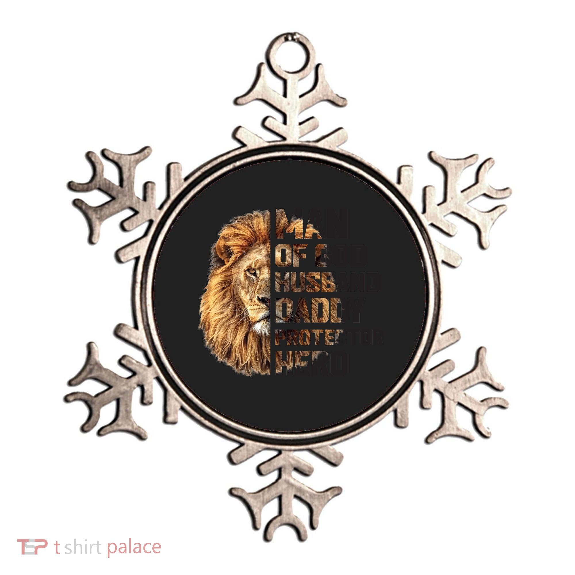 Man Of God Husband Daddy Protector Hero Dad Lion Father's Day Ornament