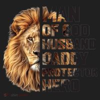 Man Of God Husband Daddy Protector Hero Dad Lion Father's Day Hat thumb 2