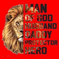 Man Of God Husband Daddy Protector Hero Dad Lion Father's Day Santa Hat thumb 1
