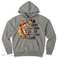 Man Of God Husband Daddy Protector Hero Dad Lion Father's Day Hoodie thumb 0