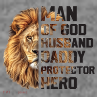 Man Of God Husband Daddy Protector Hero Dad Lion Father's Day Pajama Set thumb 2