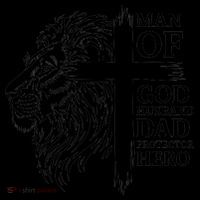 Man Of God Husband Daddy Protector Hero Dad Lion Jesus Cross Coffee Mug thumb 5