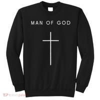 Man Of God Cross Minimalist Christian Religious Jesus Sweatshirt thumb 0