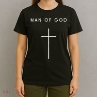 Man Of God Cross Minimalist Christian Religious Jesus T-Shirt thumb 4