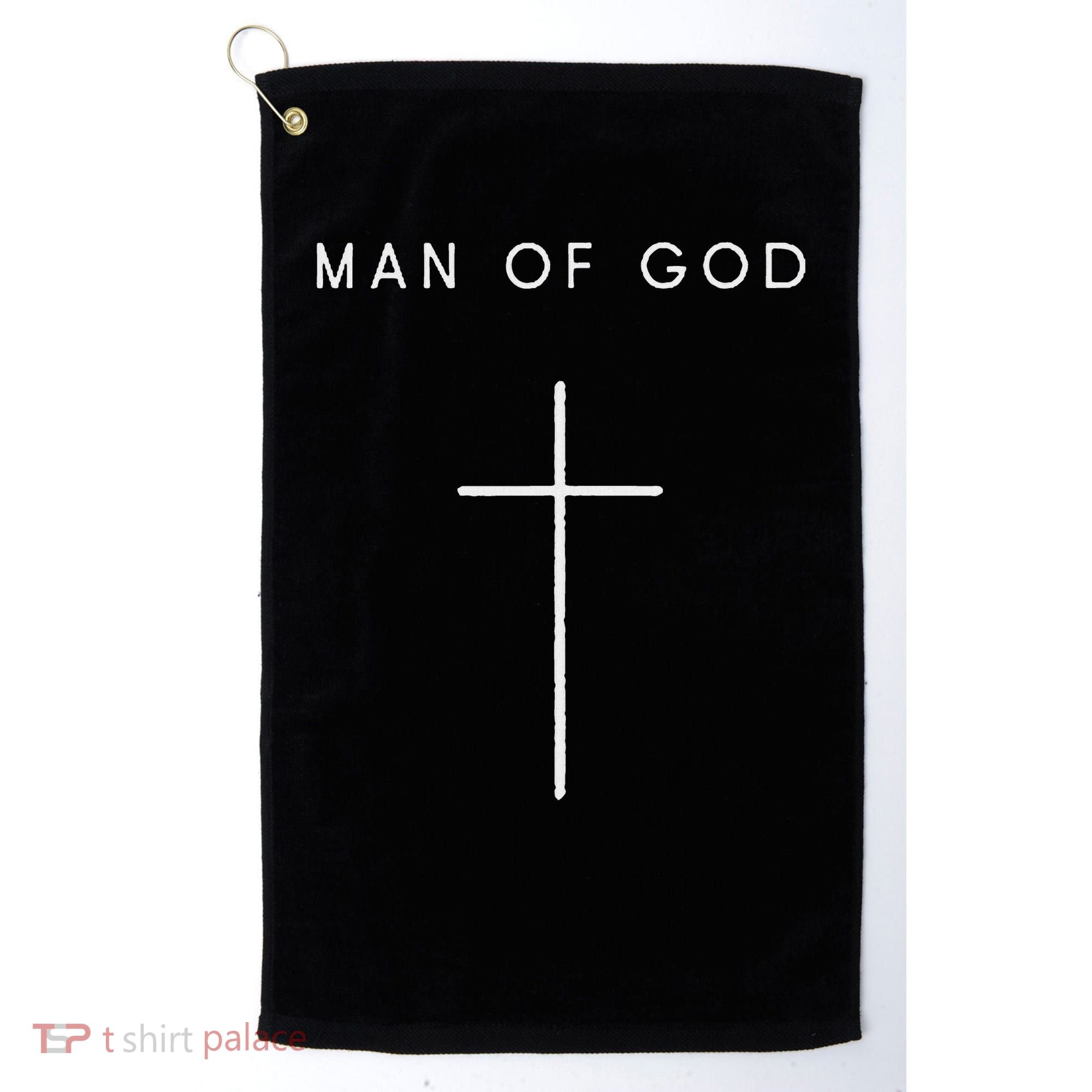 Man Of God Cross Minimalist Christian Religious Jesus Golf Towel