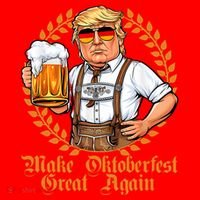 Make Oktoberfest Great Again Beerfest Wurstfest Funny Santa Hat thumb 1