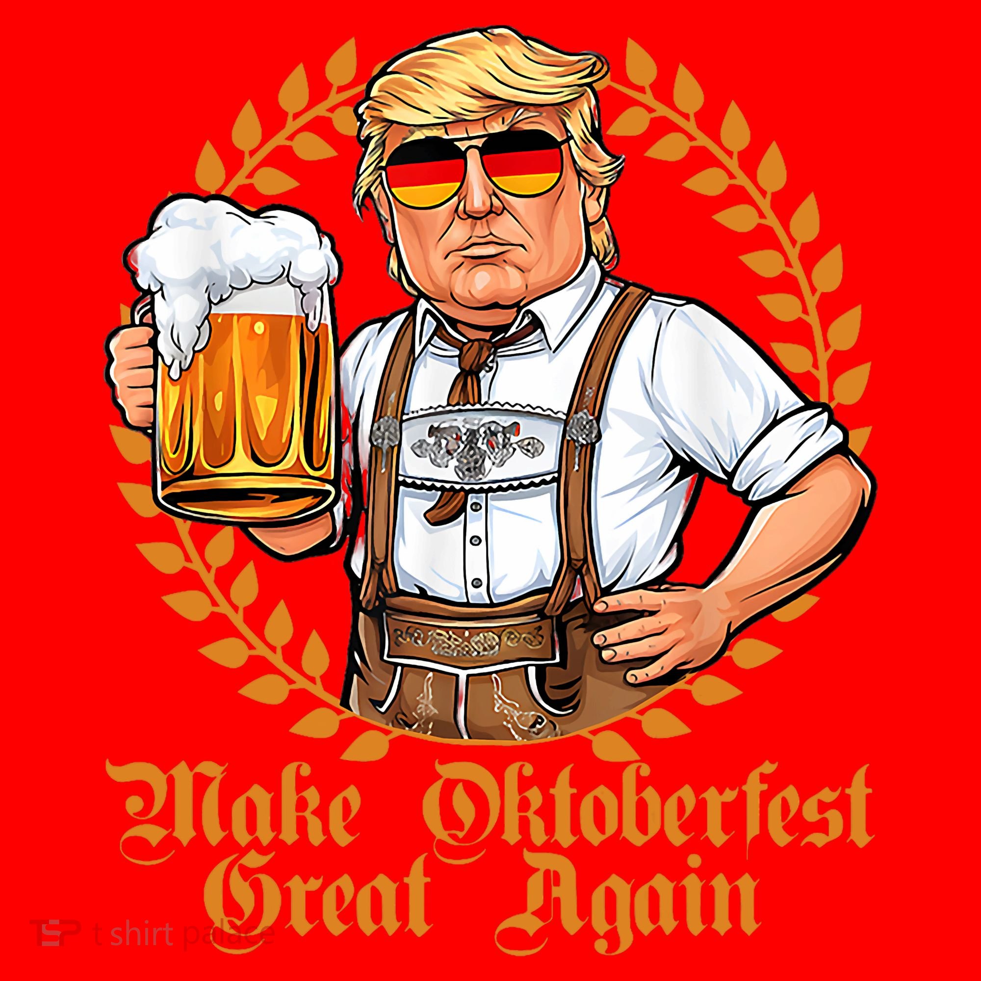 Make Oktoberfest Great Again Beerfest Wurstfest Funny Santa Hat