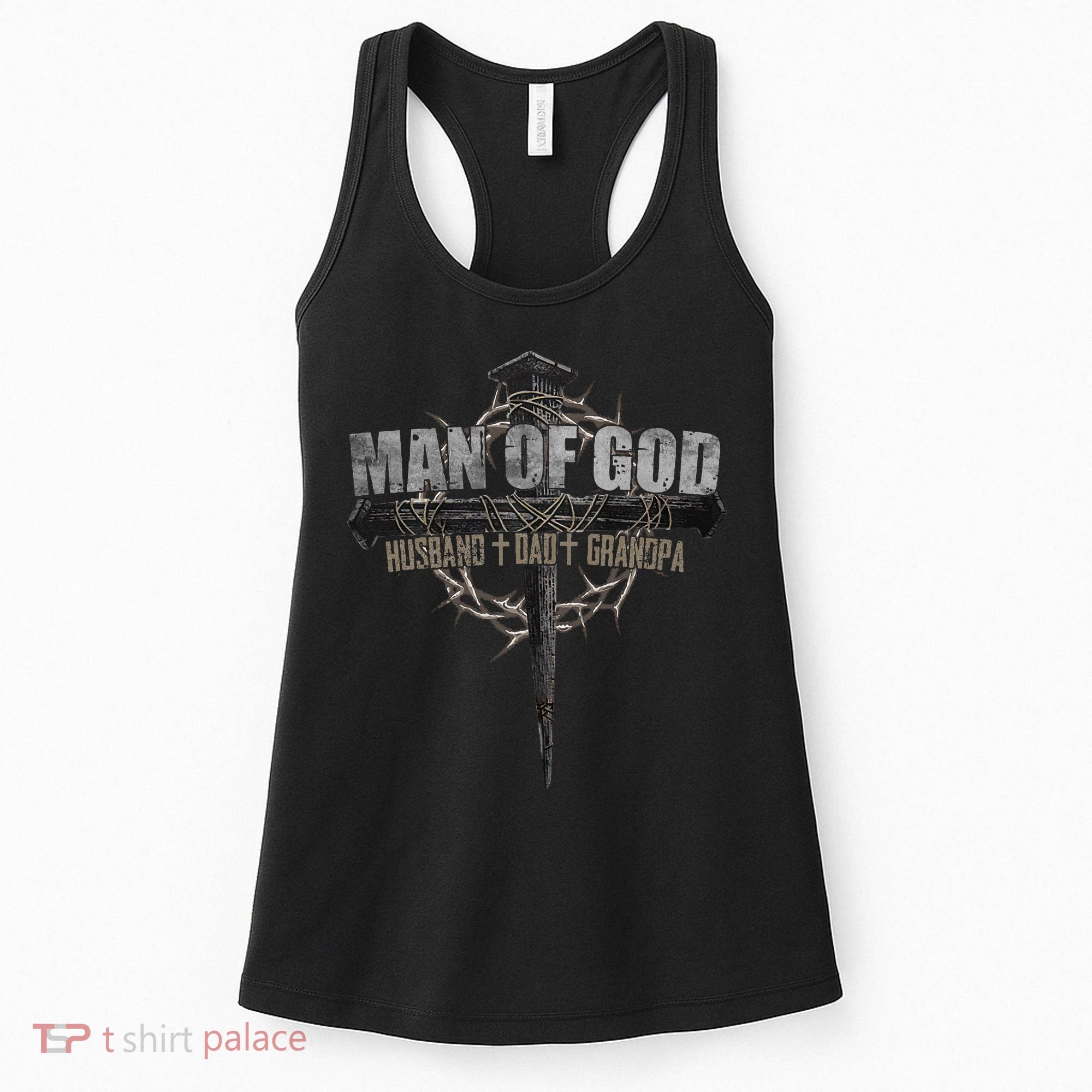 Man Of God Husband Dad Grandpa Women's Tank Top