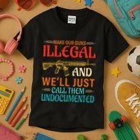 Make Our Guns Illegal And WeLl Just Call Them Undocumented Kids T-Shirt thumb 3