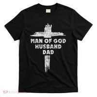Man Of God Husband Dad Christian Faith Fathers Day Dad Gift T-Shirt thumb 0