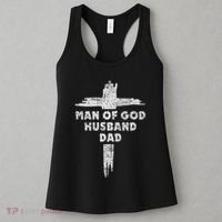 Man Of God Husband Dad Christian Faith Fathers Day Dad Gift Women's Tank Top thumb 3