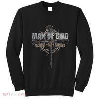 Man Of God Husband Dad Grandpa Cross Christian Sweatshirt thumb 0