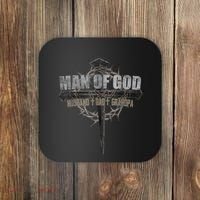 Man Of God Husband Dad Grandpa Cross Christian Coaster thumb 0