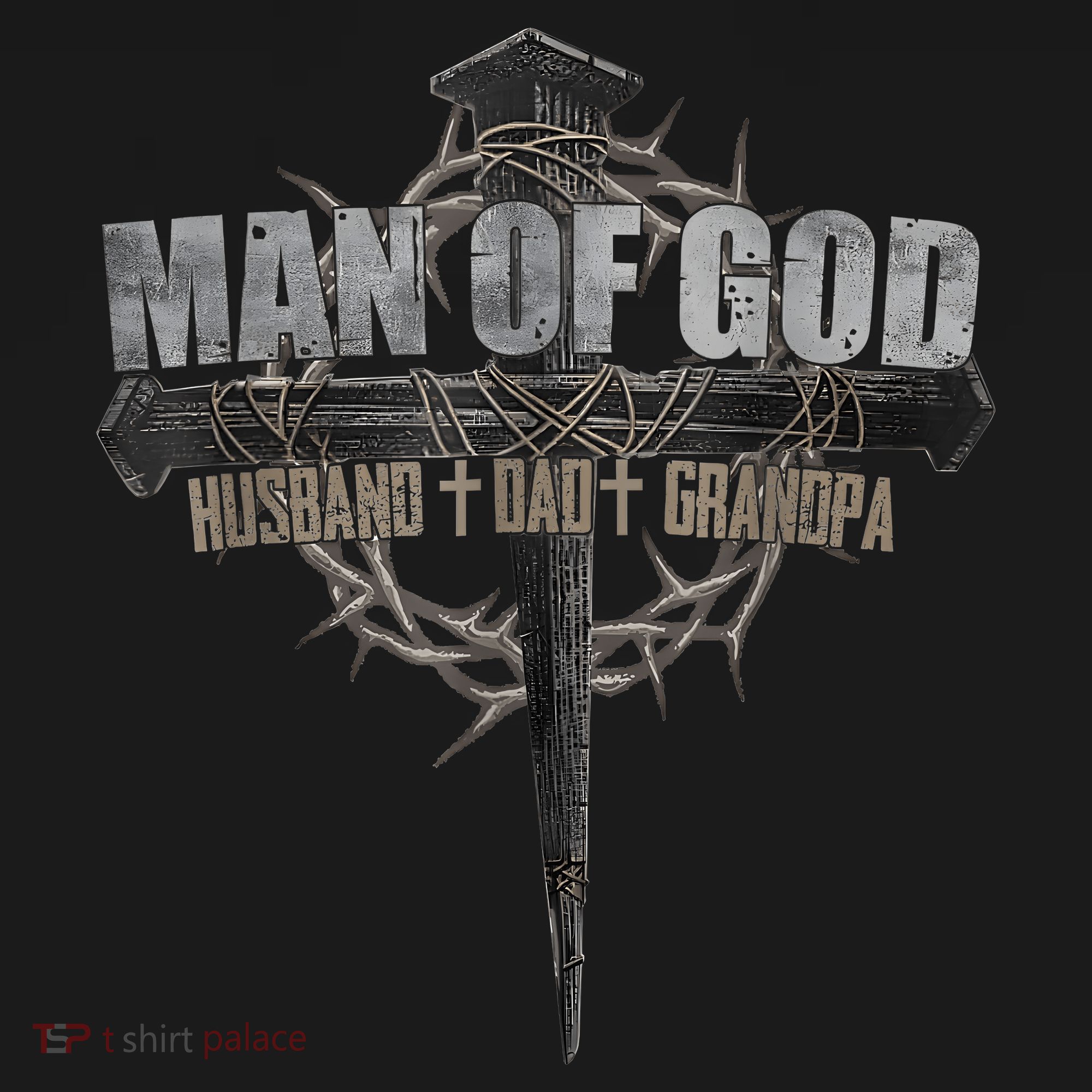 Man Of God Husband Dad Grandpa Cross Christian Women's Hoodie