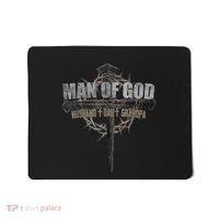 Man Of God Husband Dad Grandpa Cross Christian Mousepad thumb 0