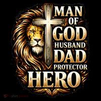 Man Of God Husband Dad Protector Lion Coffee Mug thumb 5