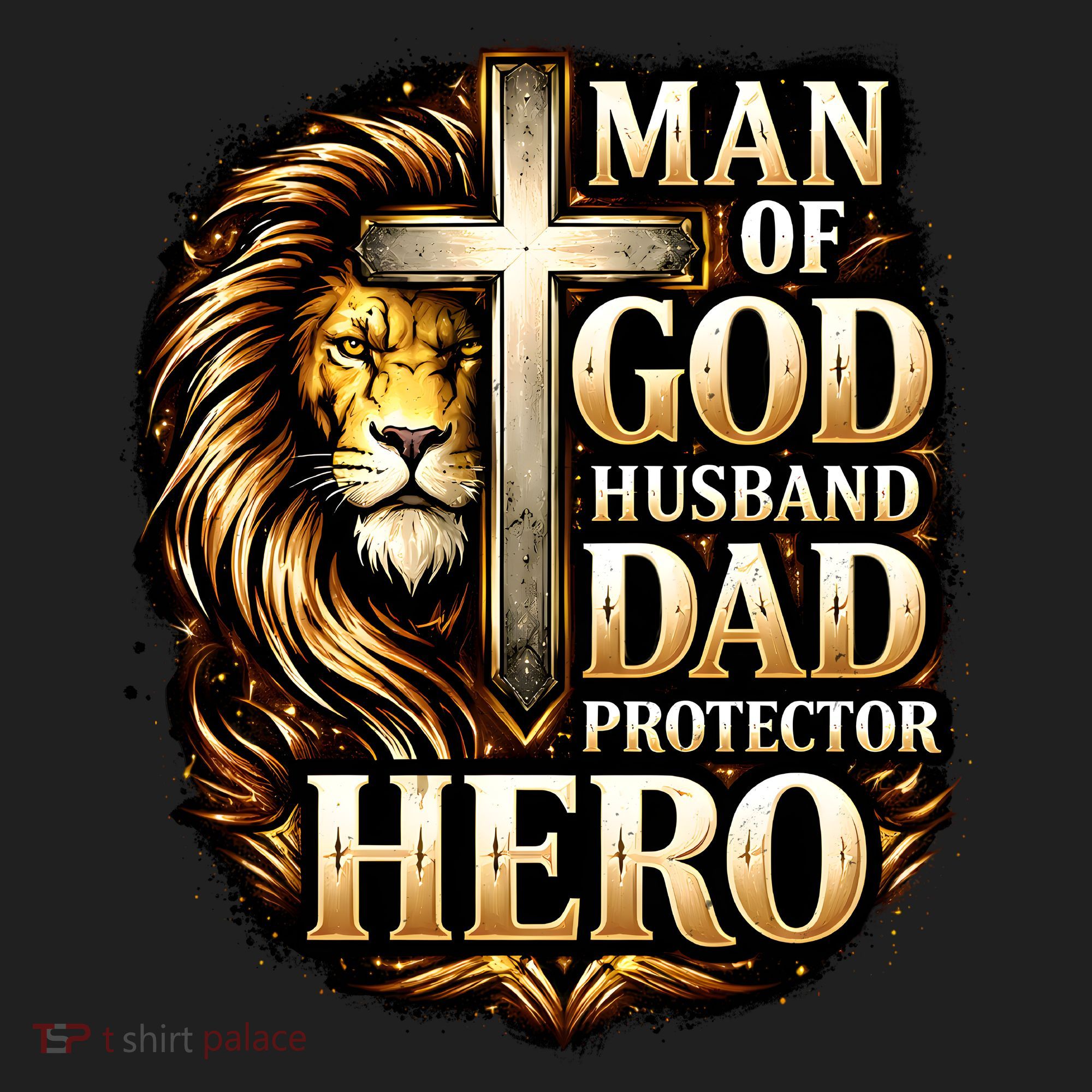 Man Of God Husband Dad Protector Lion Beanie