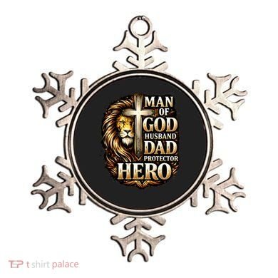Man Of God Husband Dad Protector Lion Ornament