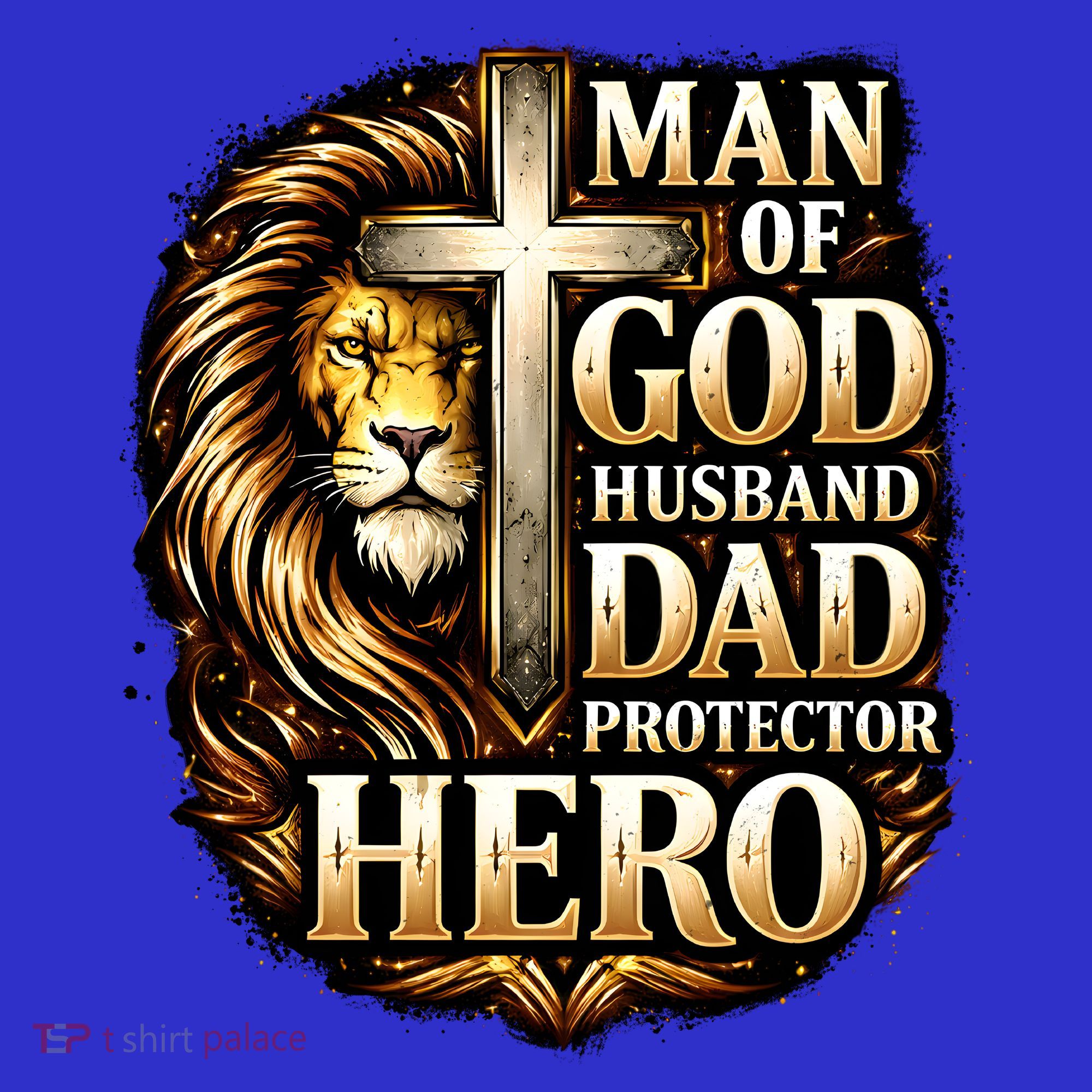 Man Of God Husband Dad Protector Lion Mousepad