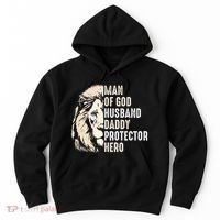 Man Of God Husband Daddy Protector Hero Lion Hoodie thumb 0