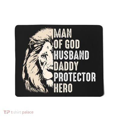 Man Of God Husband Daddy Protector Hero Lion Mousepad
