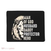 Man Of God Husband Daddy Protector Hero Lion Mousepad thumb 0