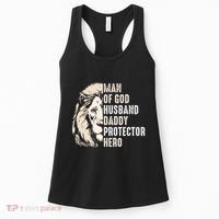 Man Of God Husband Daddy Protector Hero Lion Women's Tank Top thumb 0
