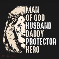 Man Of God Husband Daddy Protector Hero Lion Baby Bodysuit thumb 2