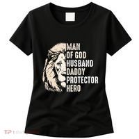 Man Of God Husband Daddy Protector Hero Lion Women's T-Shirt thumb 0
