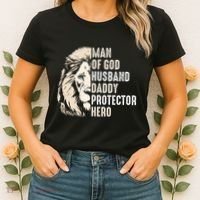 Man Of God Husband Daddy Protector Hero Lion Women's T-Shirt thumb 2