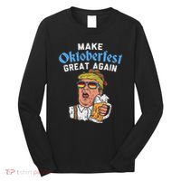 Make Oktoberfest Great Again Funny Trump Drink Beer Mug Gift Long Sleeve Shirt thumb 0