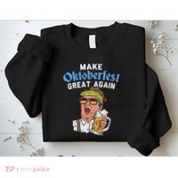 Make Oktoberfest Great Again Funny Trump Drink Beer Mug Gift Sweatshirt thumb 2