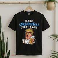 Make Oktoberfest Great Again Funny Trump Drink Beer Mug Gift T-Shirt thumb 2