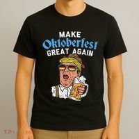 Make Oktoberfest Great Again Funny Trump Drink Beer Mug Gift T-Shirt thumb 3