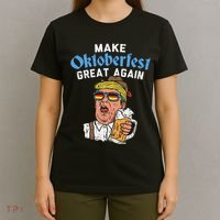 Make Oktoberfest Great Again Funny Trump Drink Beer Mug Gift T-Shirt thumb 4