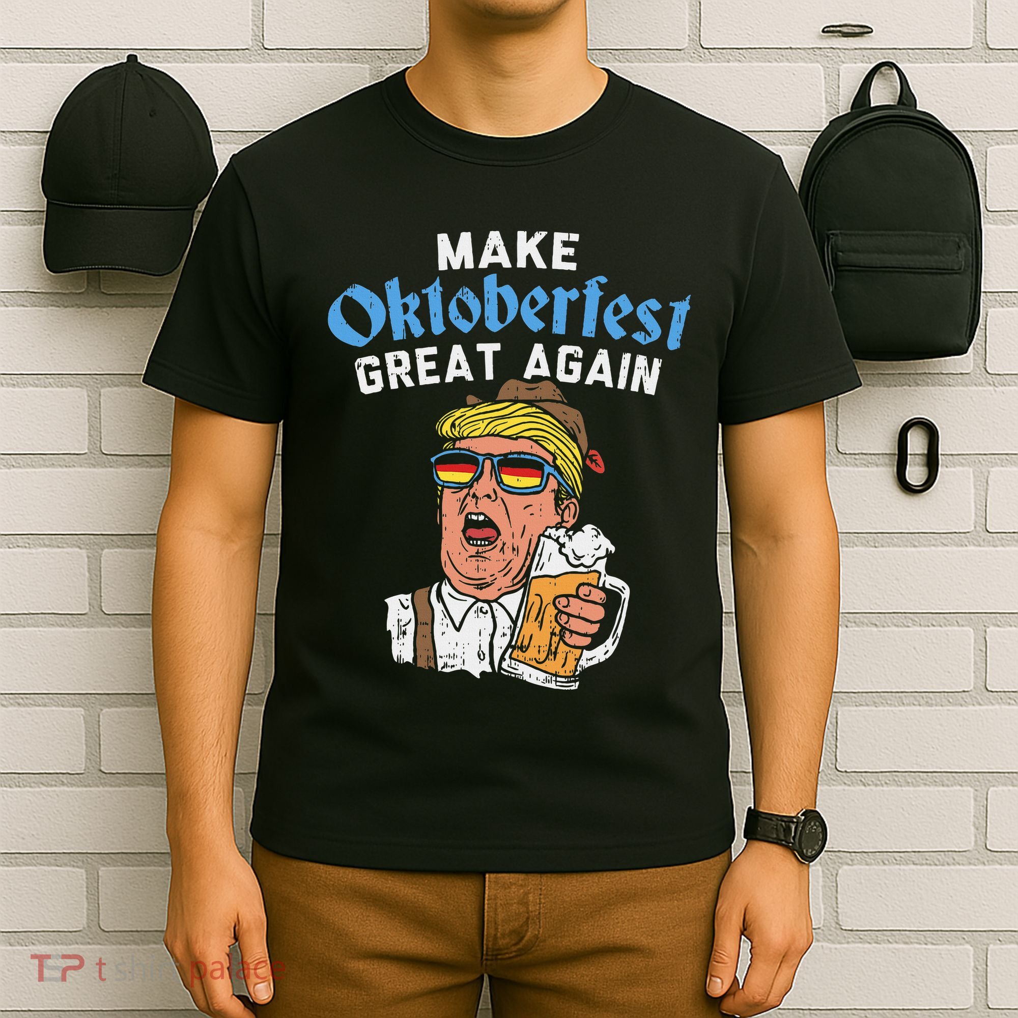 Make Oktoberfest Great Again Funny Trump Drink Beer Mug Gift T-Shirt