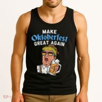 Make Oktoberfest Great Again Funny Trump Drink Beer Mug Gift Tank Top thumb 3