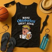 Make Oktoberfest Great Again Funny Trump Drink Beer Mug Gift Tank Top thumb 4