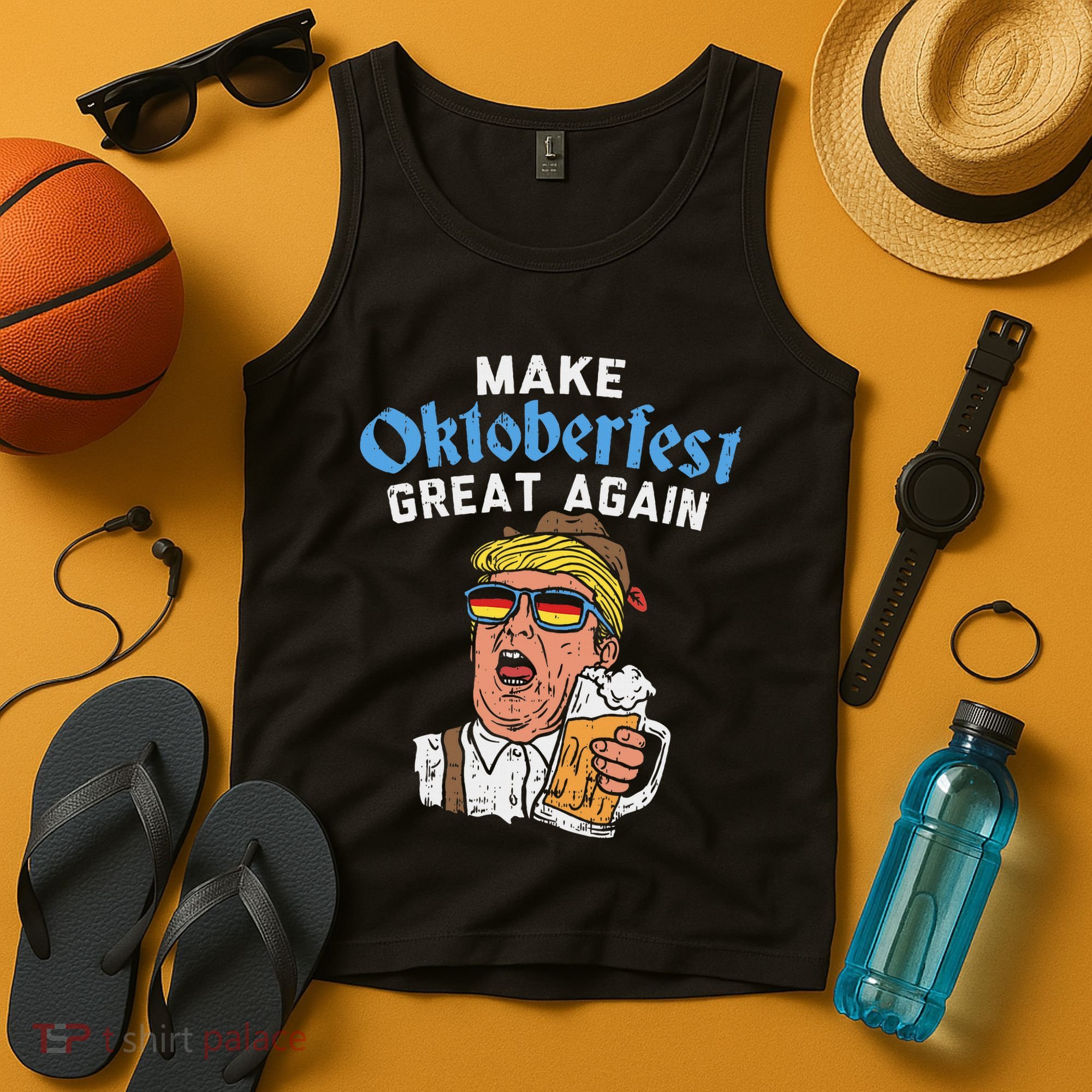 Make Oktoberfest Great Again Funny Trump Drink Beer Mug Gift Tank Top
