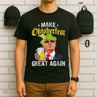 Make Oktoberfest Great Again Funny Trump Drink Beer Mug Gift T-Shirt thumb 6