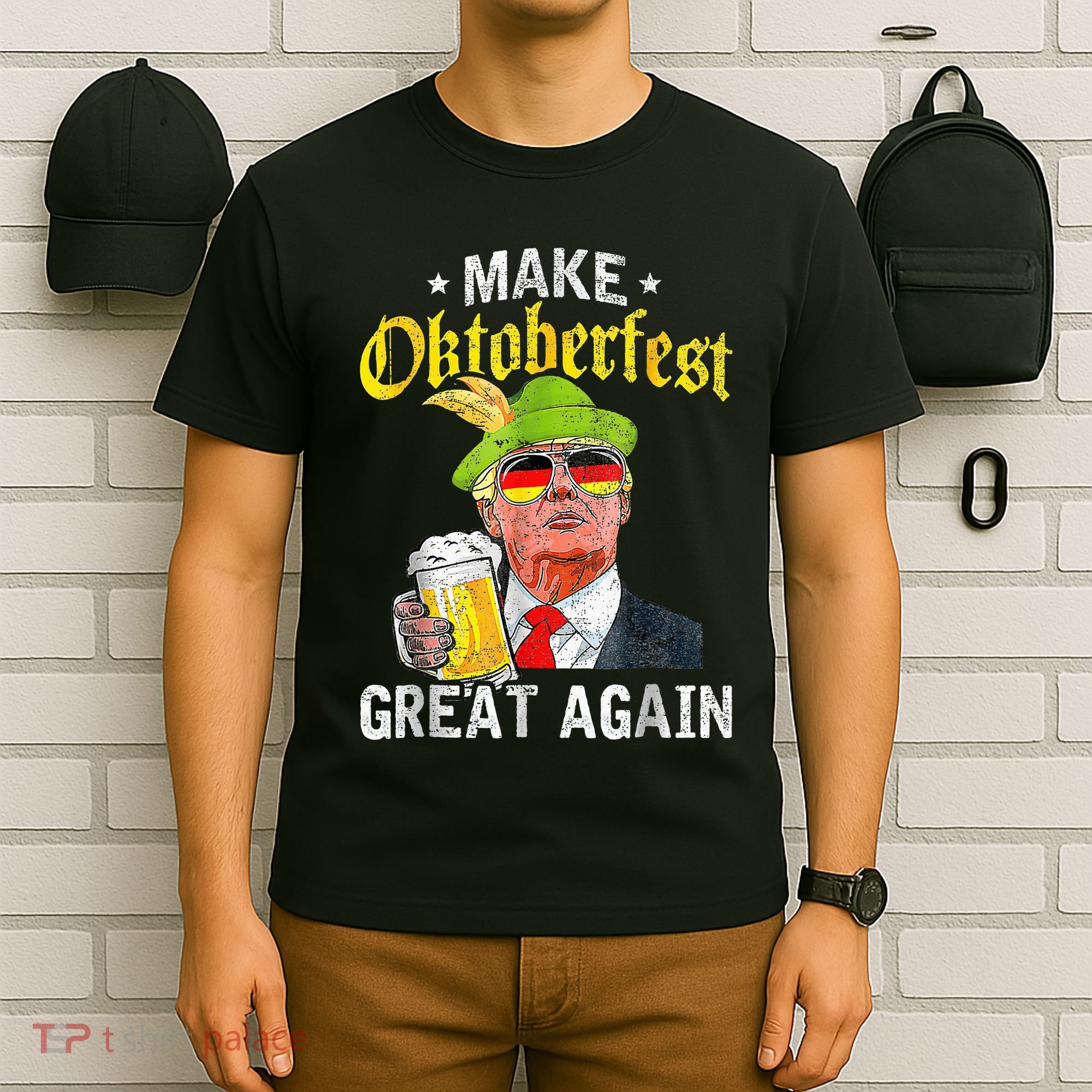 Make Oktoberfest Great Again Funny Trump Drink Beer Mug Gift T-Shirt