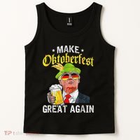 Make Oktoberfest Great Again Funny Trump Drink Beer Mug Gift Tank Top thumb 2