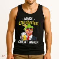 Make Oktoberfest Great Again Funny Trump Drink Beer Mug Gift Tank Top thumb 3
