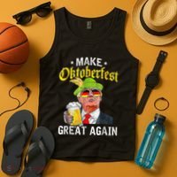Make Oktoberfest Great Again Funny Trump Drink Beer Mug Gift Tank Top thumb 4