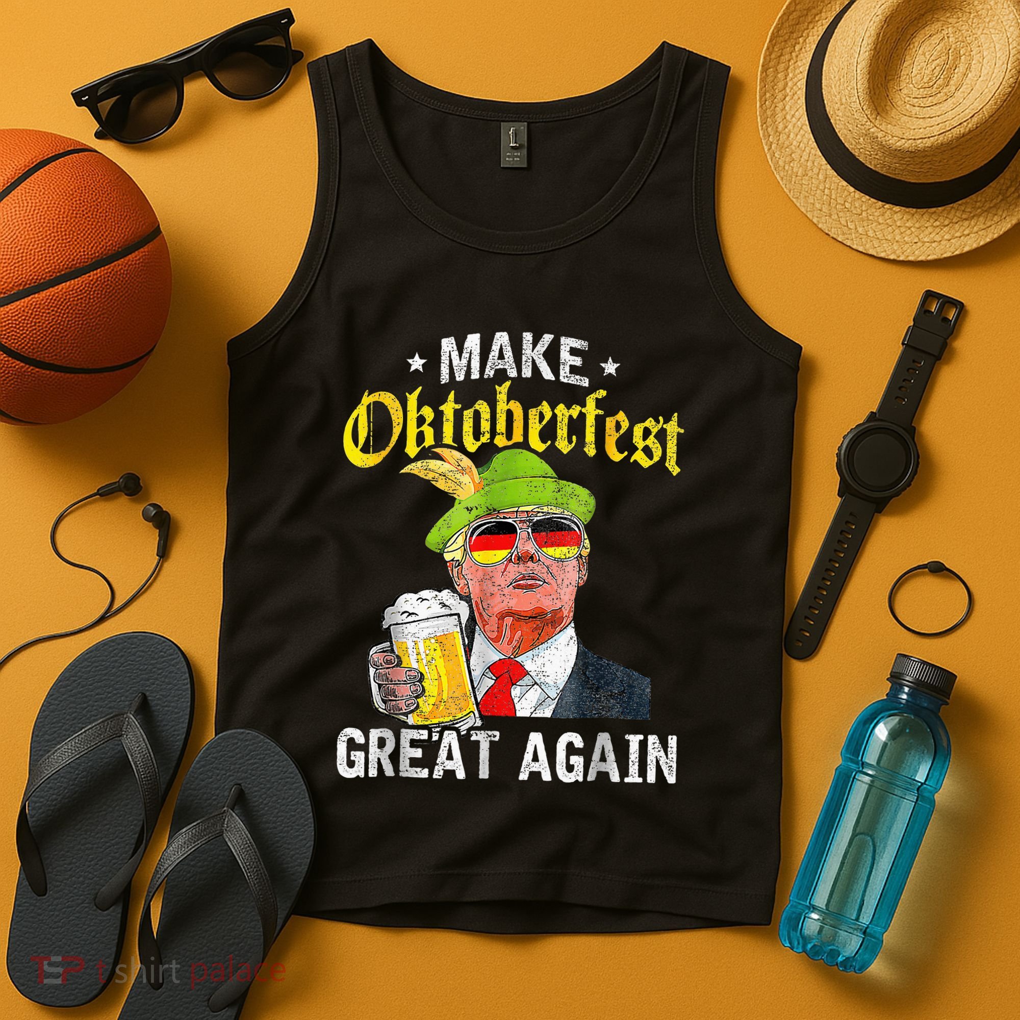 Make Oktoberfest Great Again Funny Trump Drink Beer Mug Gift Tank Top