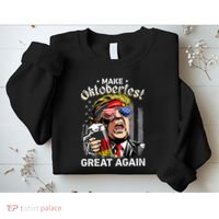 Make Oktoberfest Great Again Funny Trump Prost Beer Mug Sweatshirt thumb 2