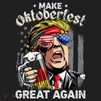 Make Oktoberfest Great Again Funny Trump Prost Beer Mug Beanie thumb 2