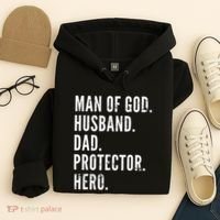 Man of God Husband Dad Protector Hero Hoodie thumb 4