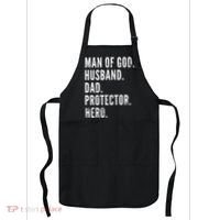 Man of God Husband Dad Protector Hero Apron thumb 0